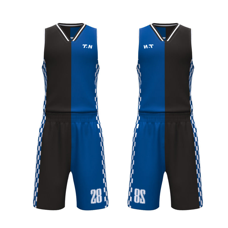 Adult game training jersey sports basketball jersey heat transfer quick drying jersey basketball jersey set custom printing