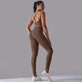 new arrivalhigh waist hip lift seamless yoga clothes sexy sling beautiful back sports bra suit running fitness clothes