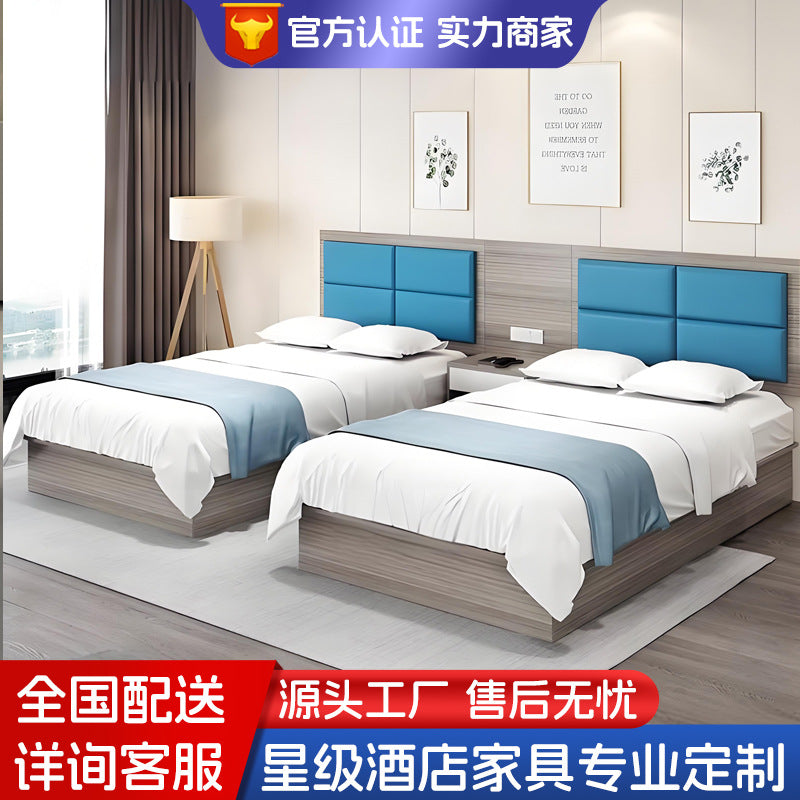 Hotel bed hotel furniture standard room complete set of b&b hotel room large bed apartment dedicated hotel suspended large bed