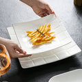 Minimalist white dinnerware restaurant hotel unique creative high-value plating dessert pastry western food plate steak plate