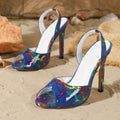 2026 new colorful ombre peep-toe high heel sandals - women's stiletto sexy open toe vacation style shoes