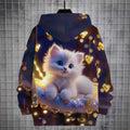 Kids' hoodie jacket, cross-border hot seller: cute cartoon print fashion zip-up hoodie for girls, dropshipping available