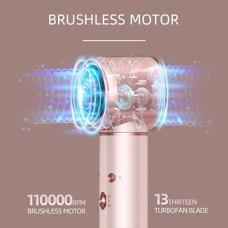 Curling iron 5-in-1 high-speed hair dryer, negative ion hair care, high wind and high power quick-drying 3-in-1 hair dryer