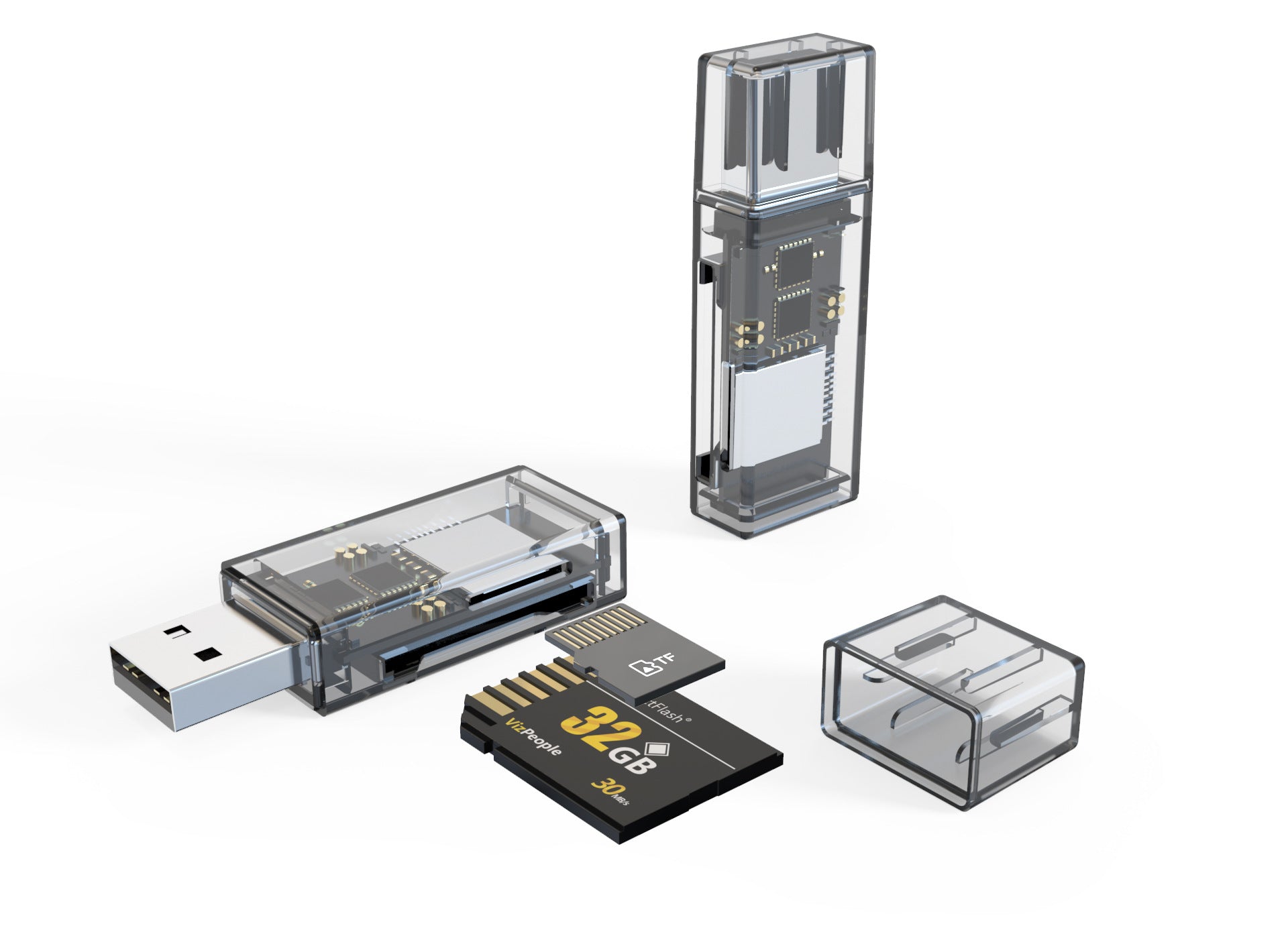 Cross-border wholesale usb card reader TFSD mobile phone camera high-speed 2-in-1 super compatible OTG high-speed transmission