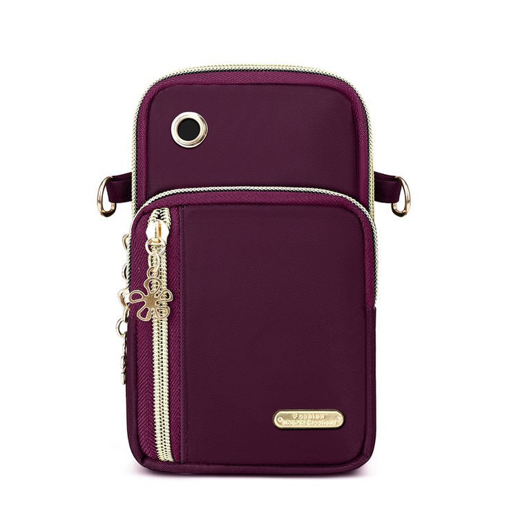 Simple vertical casual mobile phone bag women's Oxford cloth lightweight messenger bag outdoor commuting portable shoulder small square bag