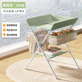 Baby changing table - newborn diaper changing, bathing, and massage station - foldable multifunctional baby bed