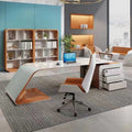 Painted boss table accessible luxuryfashion manager table casual modern female president desk creative stylish table and chair combination