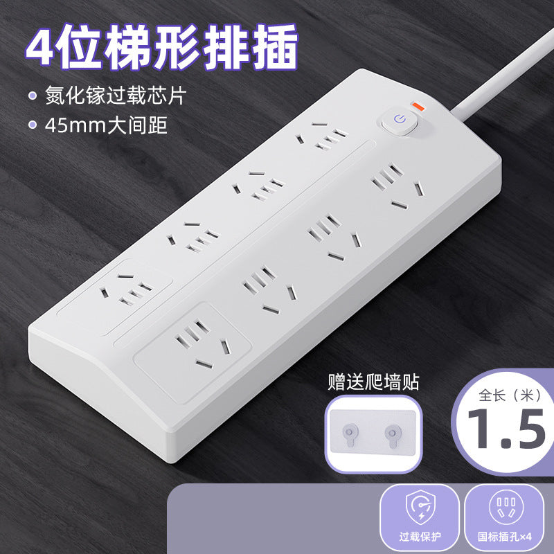 Multi-functional 10-outlet power strip with long cord, dorm room multi-port power strip, home power strip with usb ports and pd converter