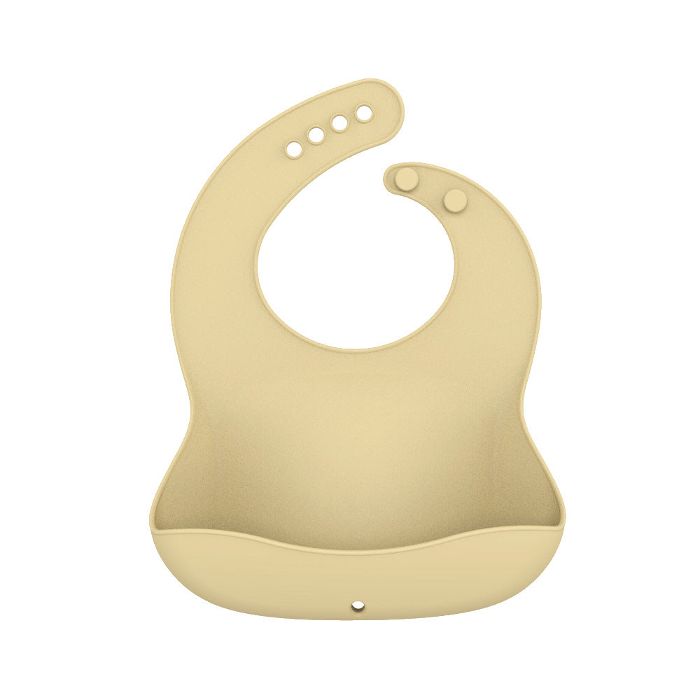 Infant and toddler bibs, silicone saliva pockets, anti-dirty baby, easy to clean rice pockets, saliva wipes, stereo food grade silicone