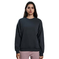 Women's fall/winter oversized crewneck sweatshirt - effortless style, commute-friendly, casual, versatile, warm pullover with fleece lining - d25156