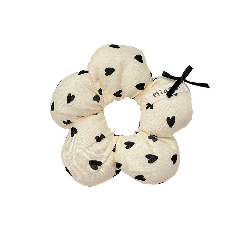 K-style girl sweet heart cotton-filled hair tie kidsbows ring girl ball headband hair rope large intestine ring