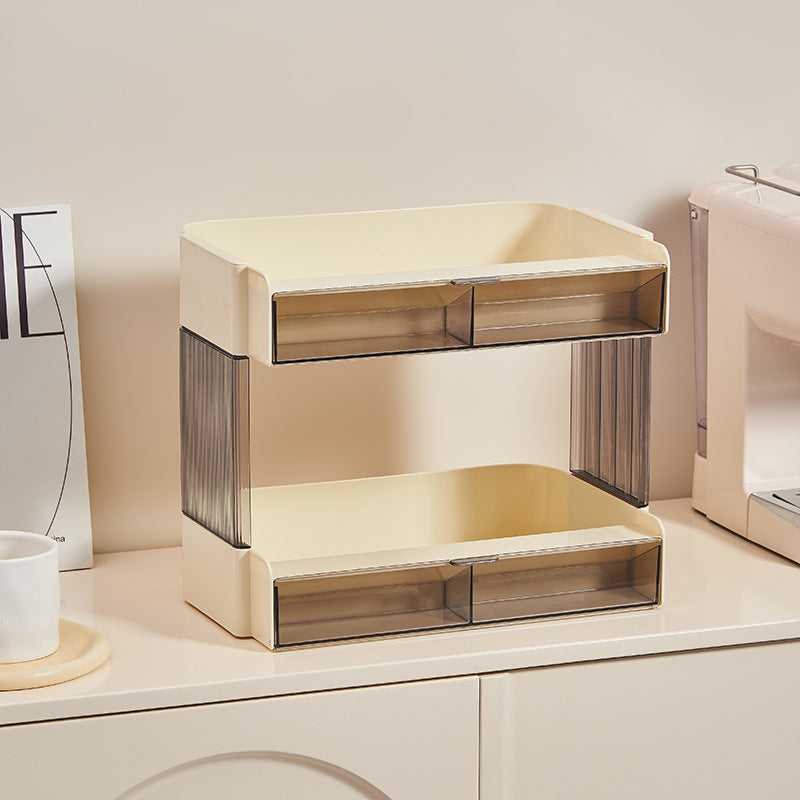 Multi-layer cup holder Multifunctional desktop storage box Coffee tea bag storage Water bar storage rack Kitchen rack