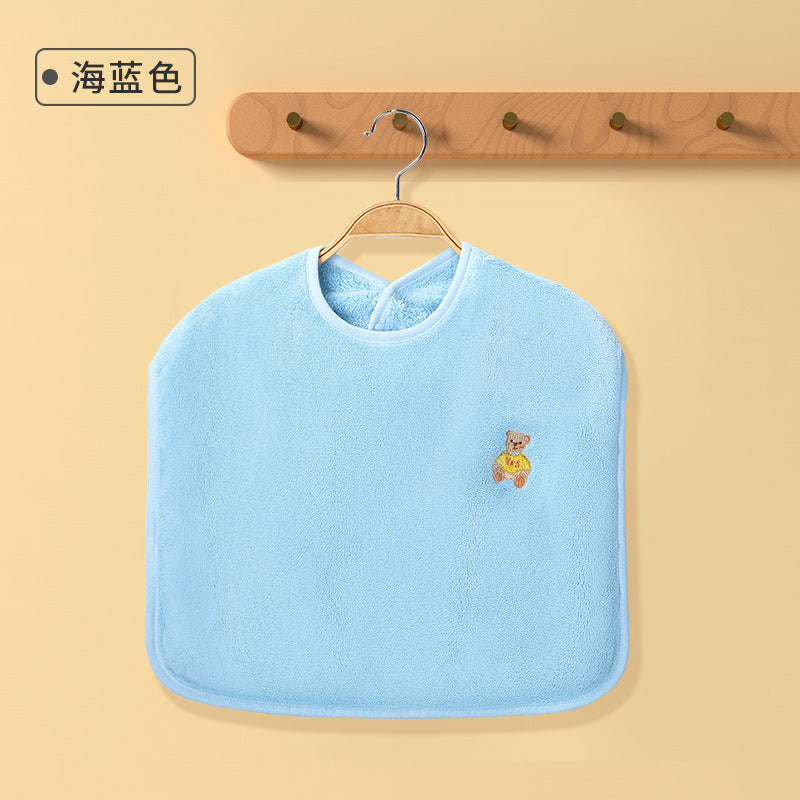 Babibele kids' washcloth & brushing bib - pure cotton waterproof baby bib/towel for spitting up & drool