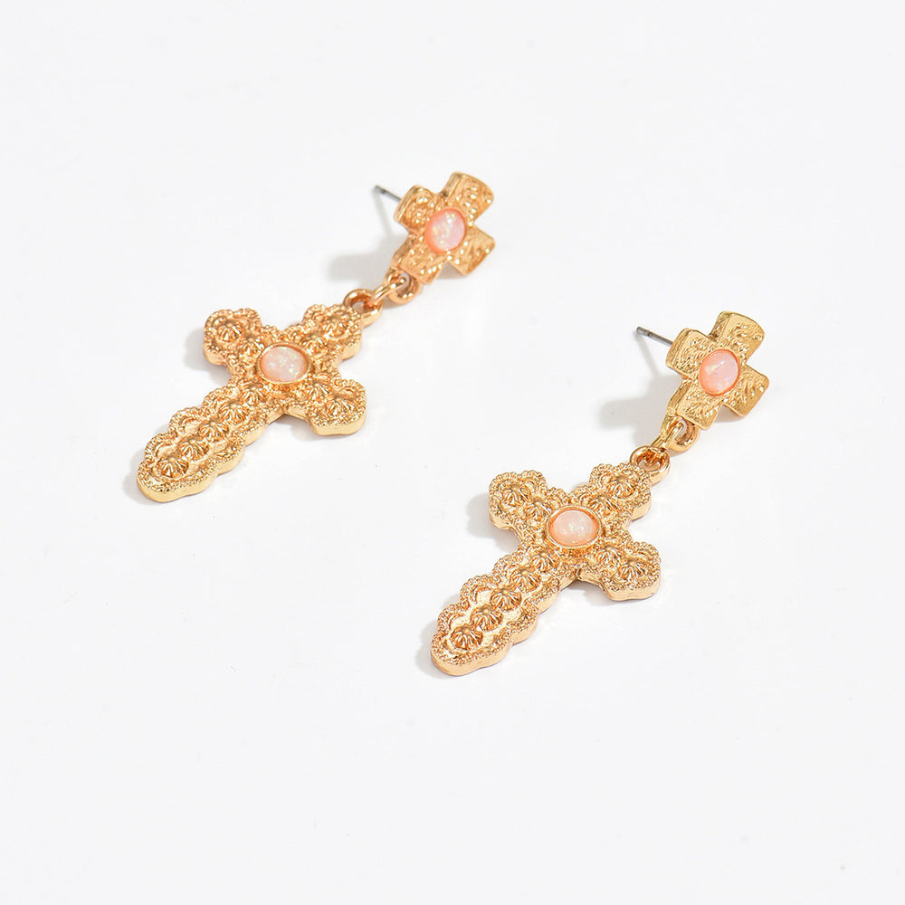 European and american cross-border ring retro punk cross earrings jewelry stylishtrendyniche styleins style earrings earrings