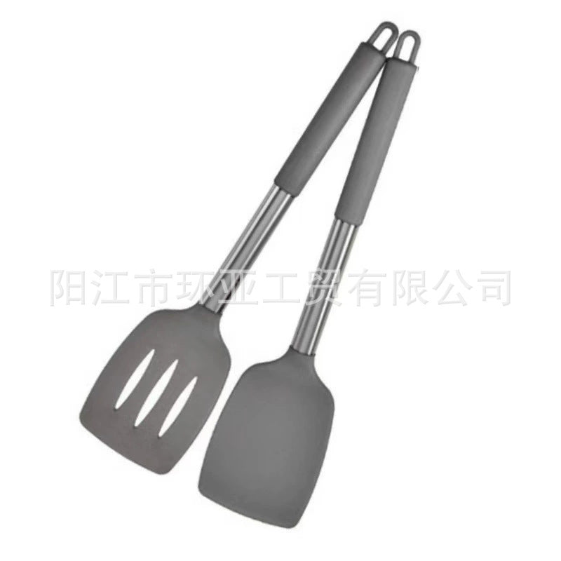 Cross-border silicone spatula soup spoon 25-piece set milk white non-stick pan silicone kitchen utensils set wholesale household high temperature resistance
