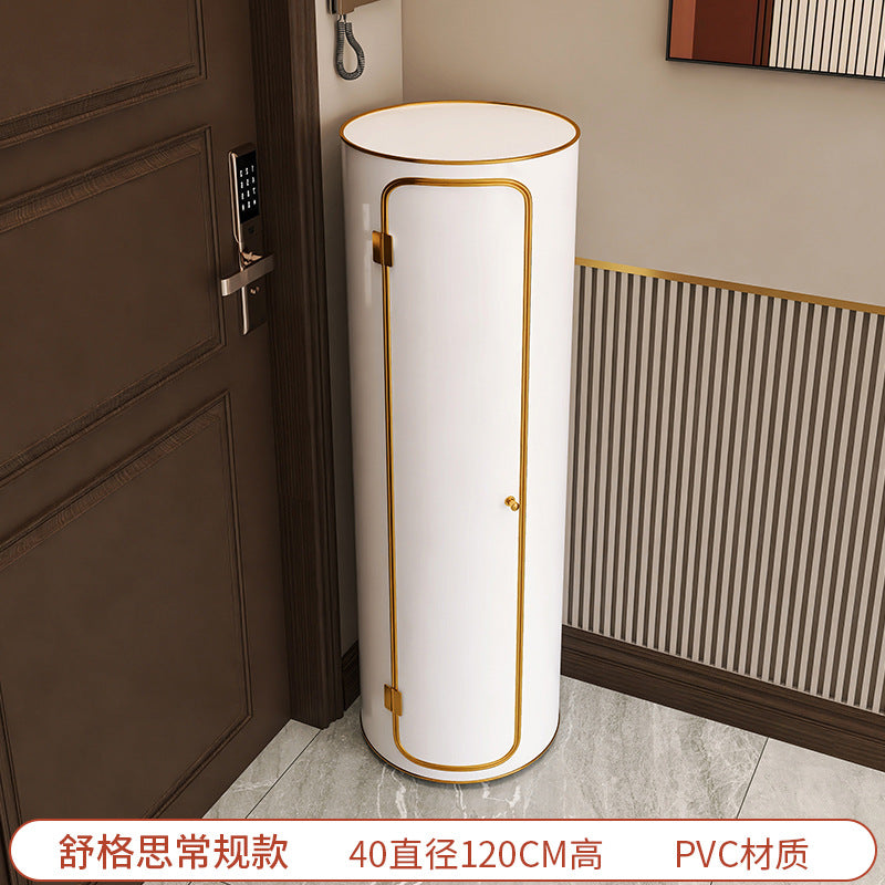 Rotating shoe cabinet household door 2025 new entry entrance entrance steel round multi-layer disinfection shoe rack