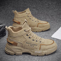 Autumn spring men's shoes high-top boots rhubarb workwear boots snow boots mid-top cotton shoes trendy shoes men's boots british style