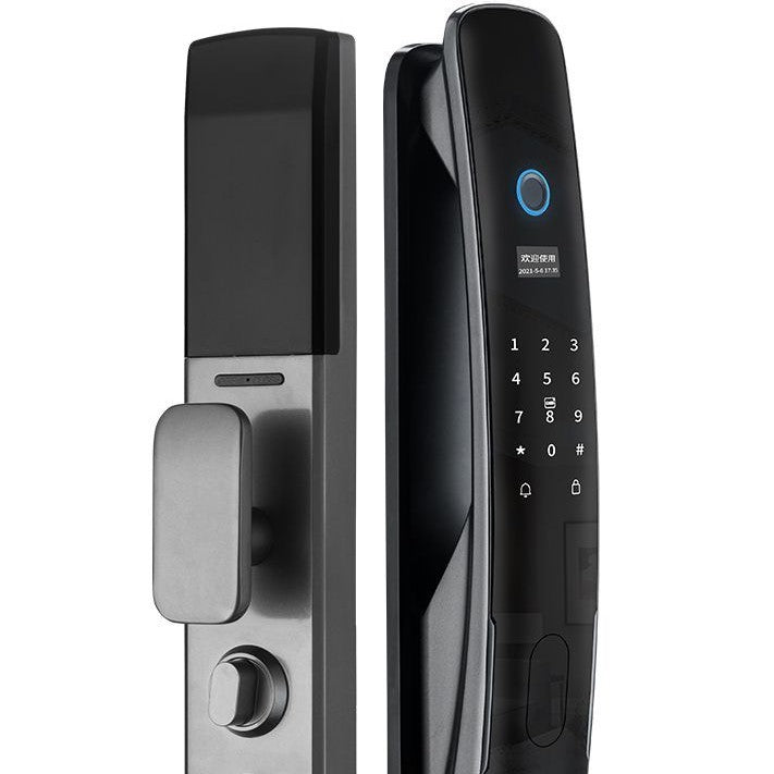 Face recognition fingerprint lock anti-theft door smart door lock fully automatic video intercom digital password lock cat eye video