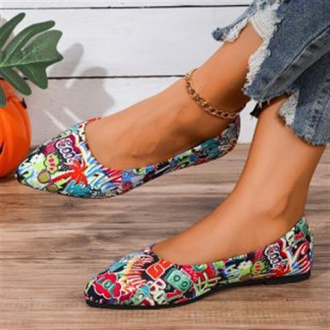 Export spring & fallnew arrival thick heel pointed toe flatsflatsflats women's flatsplus sizecasualexport work women's shoes