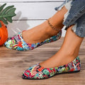 Export spring & fallnew arrival thick heel pointed toe flatsflatsflats women's flatsplus sizecasualexport work women's shoes
