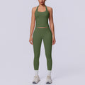 Halter sports beautiful back high waist hip lifting tight sports seamless yoga clothes quick drying breathable running fitness suit for women