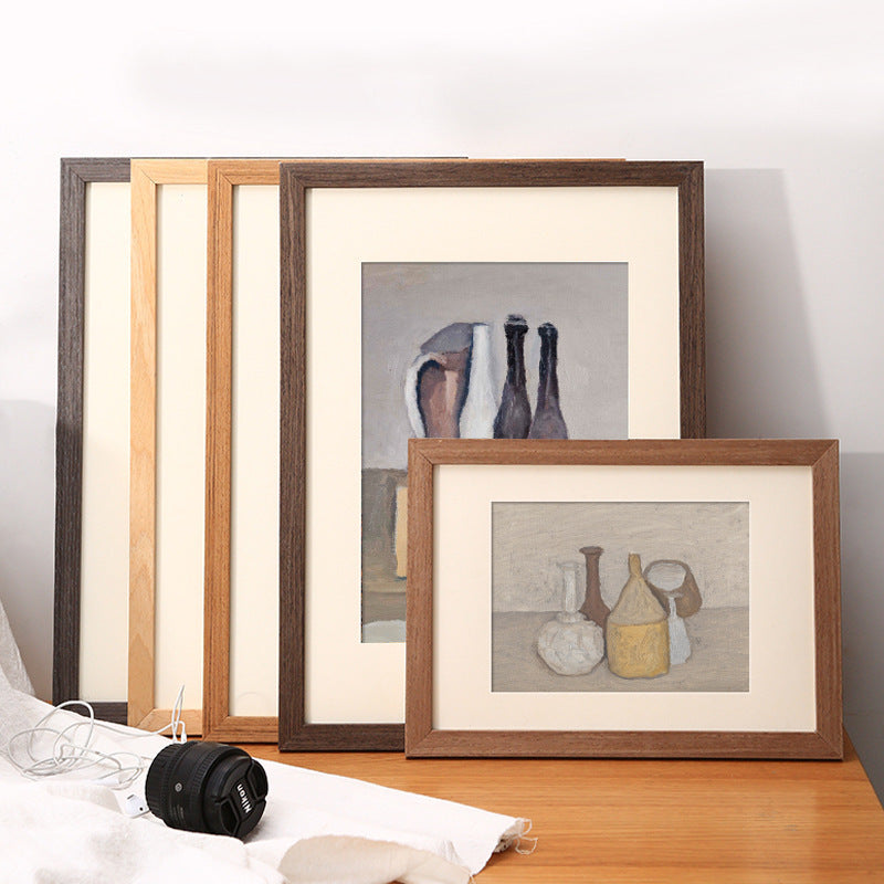 Solid wood picture frame hanging on the wall Large photo frame mounted a4 paper sketch watercolor eight 4k8k open 16 inches 12 Support any size