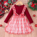 special: kids' mesh bow christmas dress