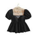 code new arrival original  women's elegance puff sleeve v neck shirt