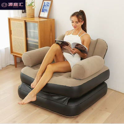 Compression sofa inflatable sofa pvc flocking lazy sofa lounge chair in stock air cushion rest chair