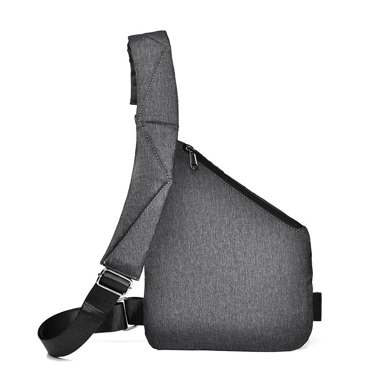 New fashion outdoor sports breast bag trendy men's commuting shoulder bag large capacity multi-layer portable messenger bag