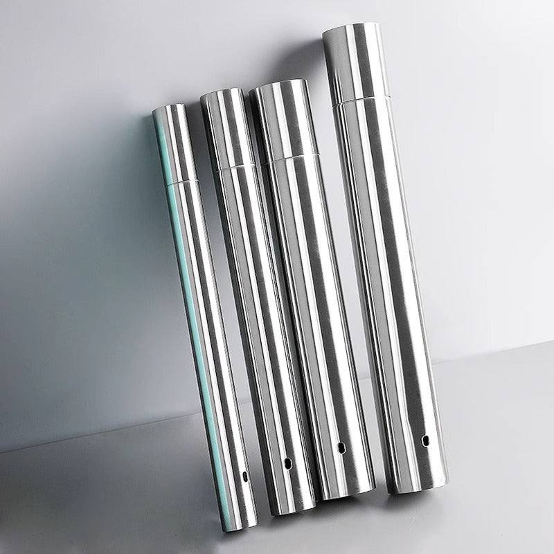 Bbq skewer tube stainless steel barbecue needle storage box round skewer tube flat skewer tube stainless steel bucket outdoor barbecue skewer tube