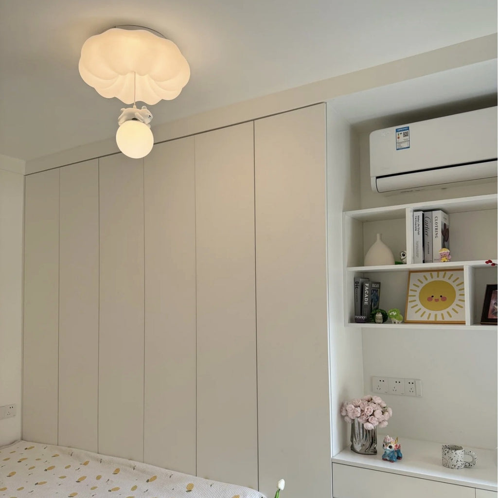 Full Spectrum LED Lighting Cream Pumpkin Bear Ceiling Light Master Bedroom Room Light Modern Simple Children's Room Light