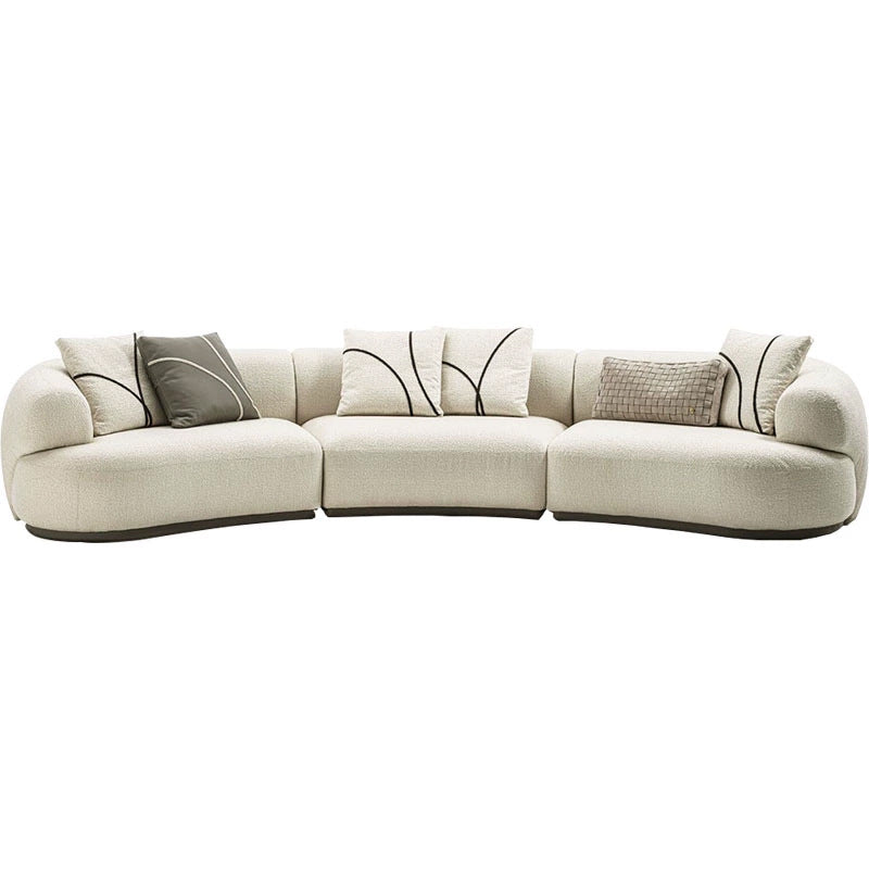 Foshan furniture fabric sofa wholesale designer creative hotel club curved multi-seater living room sofa customization