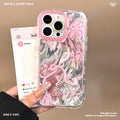 New arrival is suitable for apple 16promax flower feather yarn mobile phone case iphone15 bow all-inclusive protective cover for women