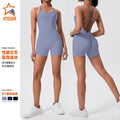 New arrival cross-border cross-back tight one-piece yoga wear sports casual hip lift all-in-one one-piece yoga wear