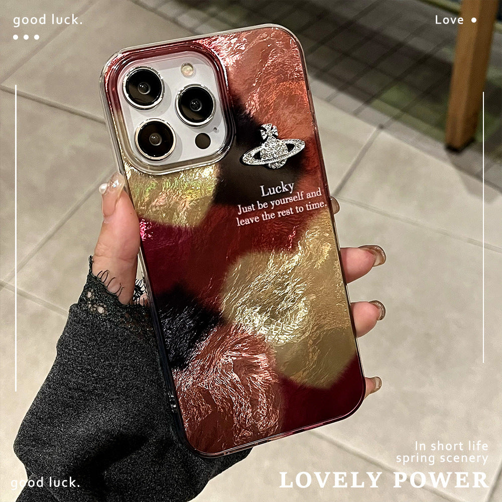 New creative cat glitter diamond phone case for apple 16 pro max, swirl design iphone 15 niche protective cover