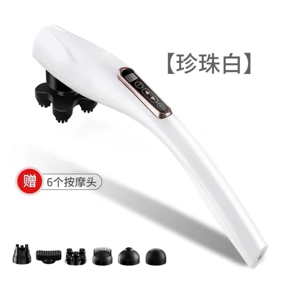 Massage stick rechargeable massager cervical spine waist back full body massager handheld electric back beating instrument knocking vibrator