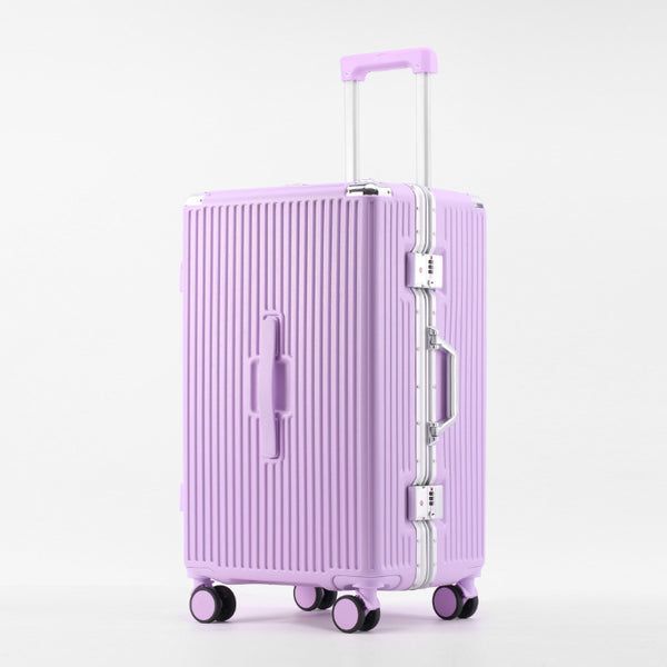 Thickened large-capacity aluminum frame suitcase for women's 26-inch anti-drop universal wheel password suitcase for men's 24 students trolley case