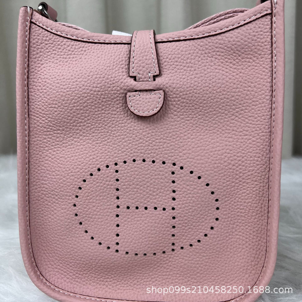 Evelyn tc pattern first layer cowhide evelyne bag mini genuine leather women's bag shoulder crossbody tote bag small bag