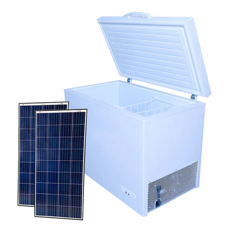 Solar powered freezer 210l, 300l dc home large capacity 12v 24v solar freezer refrigerator