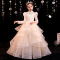 Kids dress flower girl wedding dress wedding host classygirl piano performance catwalk evening dress exportin stock