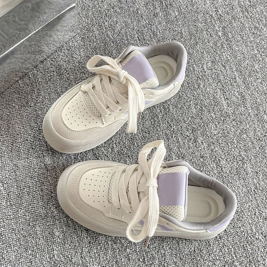 Argan shoes women's white shoes2026new arrival spring and summer with skirt niche styleeasiest for match student casual sports thick sole sneakers