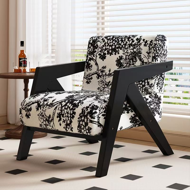 Richard nordic solid wood single sofa chair living room french cafe hotel retrob&b balcony lazy chair
