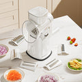 Multifunctional vegetable cutter - hand-cranked, easy to use: shreds, slices, grates potatoes, and grinds nuts