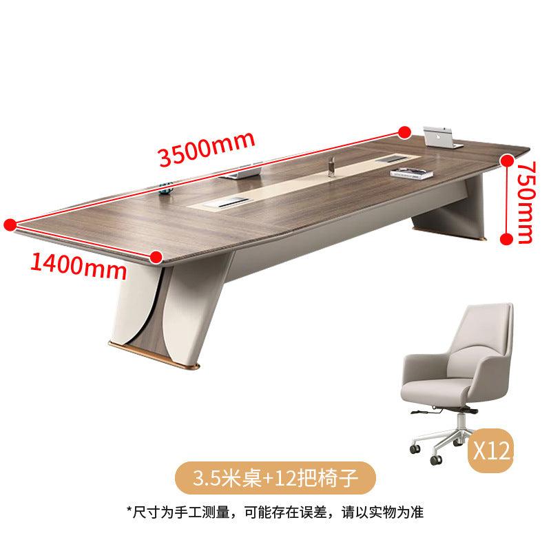 Saint-li conference table - long table, large negotiation table, light luxury training table, conference room oval meeting table
