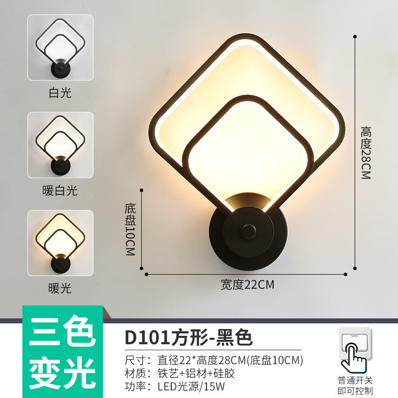 The whole network low-cost led corridor aisle entrance light new Nordic stairs balcony bedroom bedside background wall wall lamp