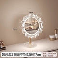 Crystal smart acrylic base makeup mirror with led light - desktop vanity mirror for bedroom