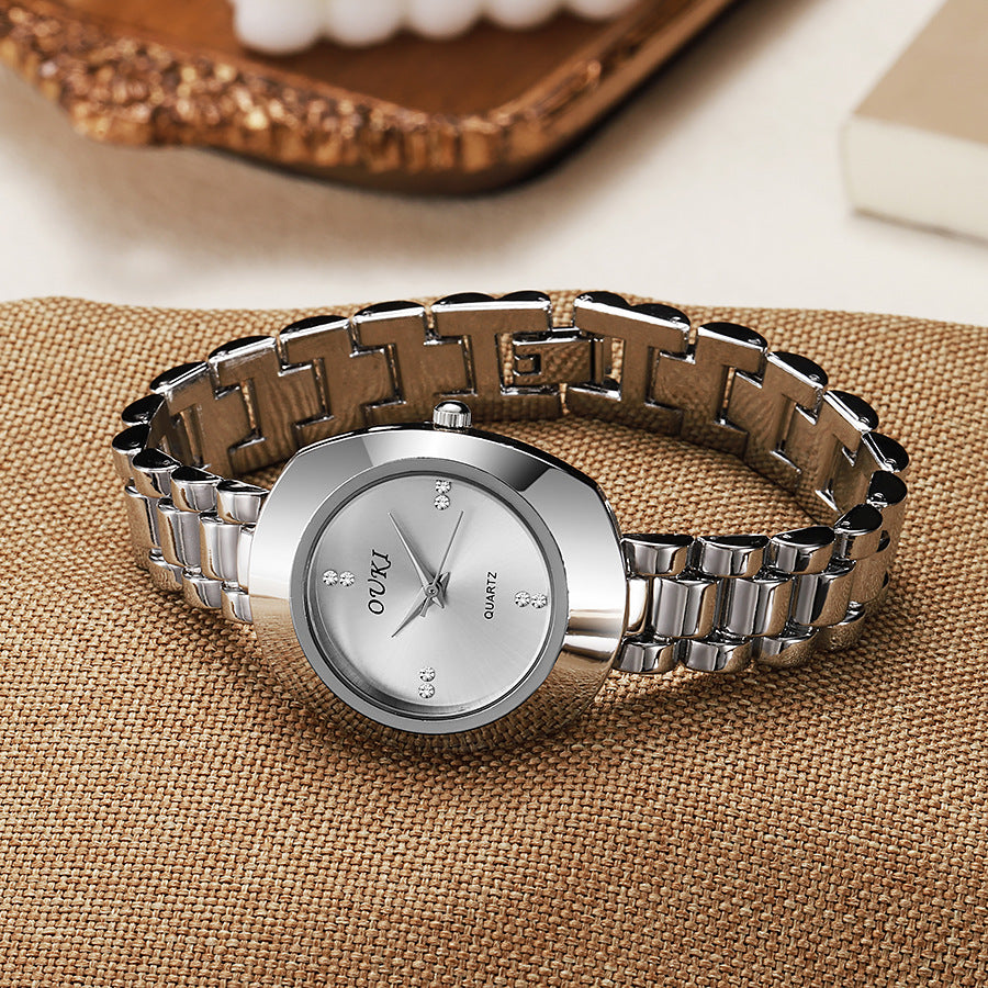 e-commerce hot-selling minimalist style women's watch, niche luxury, high-end design, diamond-faced wristwatch, manufacturer wholesale
