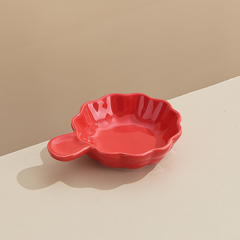 Cream style dipping dish ceramic for home creative hot pot seasoning dish good-looking barbecue dipping dish soy sauce vinegar dish