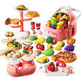 Kids' fruit cutting playset - pretend play kitchen for boys and girls - vegetable cutting toy - baby kitchen set - cake gift